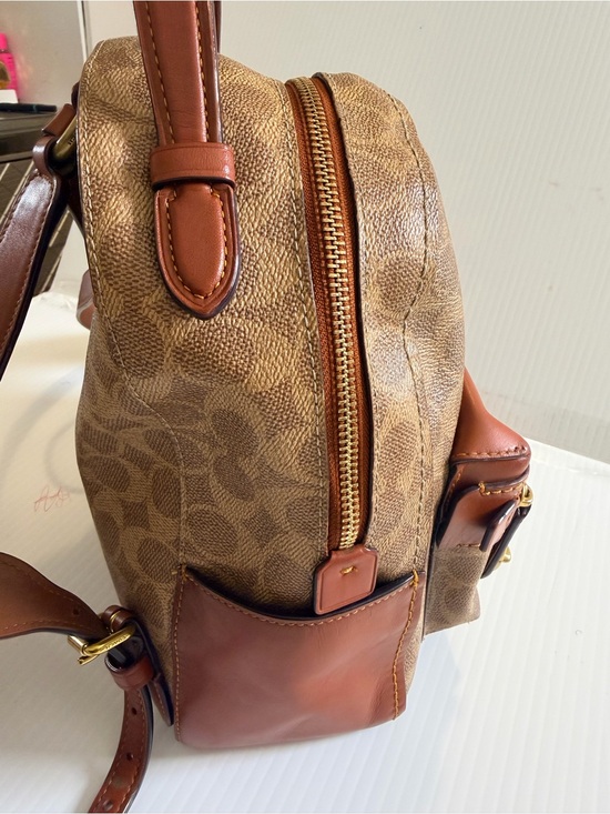 coach coated canvas signature campus backpack 23 30954 In Rose Print Balilene Coach campus backpack purse |